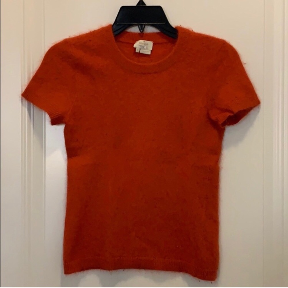 Kate Spade Short Sleeve Orange Sweater
